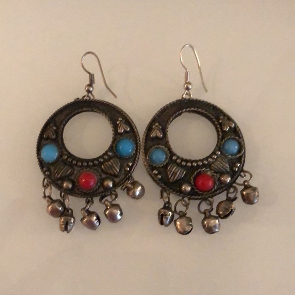 Jewelry - Silver color boho gypsy style earrings.
